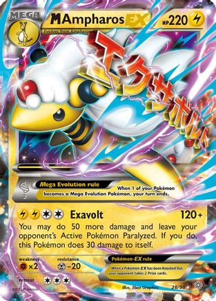 M Ampharos EX (28) [XY - Ancient Origins] Holofoil