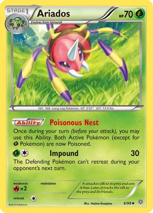 Ariados (6) [XY - Ancient Origins] Reverse Holofoil