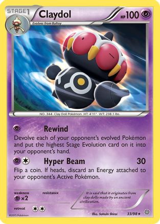 Claydol (33) [XY - Ancient Origins] Reverse Holofoil