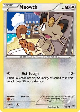 Meowth (61) [XY - Ancient Origins] Reverse Holofoil