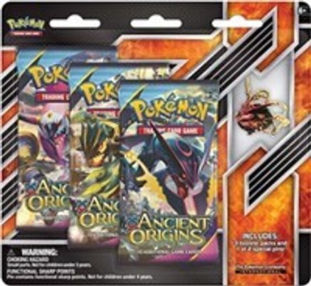 Pokemon Ancient Origins Collector Pin 3 Pack Blister [Shiny Mega Rayquaza Pin]