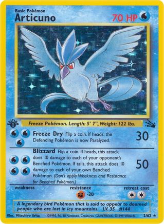 Articuno (2) (2) [Fossil] 1st Edition Holofoil