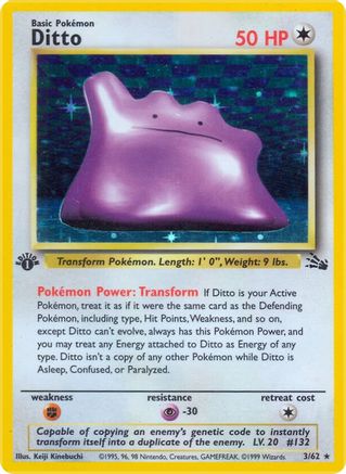Ditto (3) (3) [Fossil] 1st Edition Holofoil