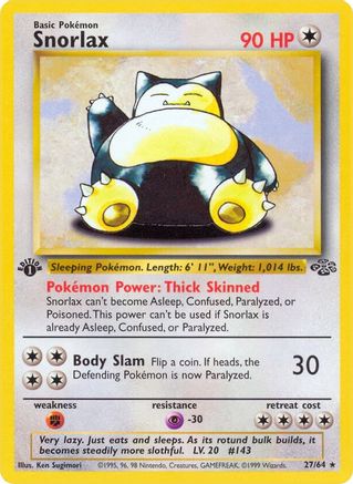 Snorlax (27) (27) [Jungle] 1st Edition