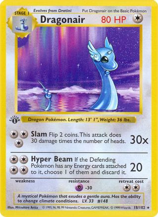 Dragonair (18) [Base Set (Shadowless)] 1st Edition