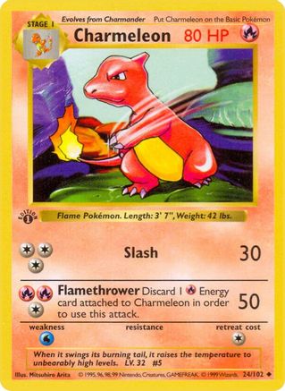 Charmeleon (24) [Base Set (Shadowless)] Unlimited