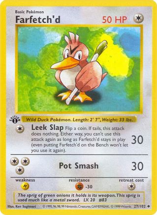 Farfetch'd (27) [Base Set (Shadowless)] 1st Edition