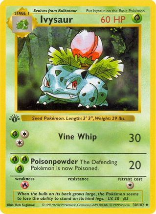 Ivysaur (30) [Base Set (Shadowless)] Unlimited