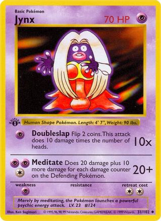 Jynx (31) [Base Set (Shadowless)] Unlimited
