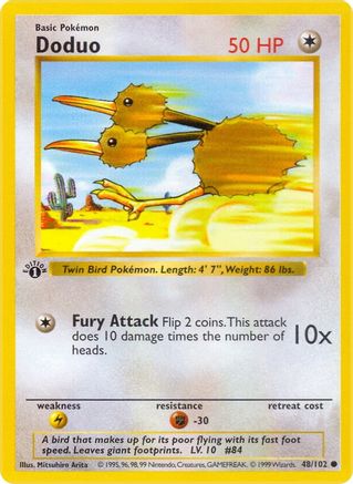 Doduo (48) [Base Set (Shadowless)] 1st Edition
