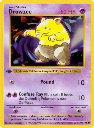 Drowzee (49) [Base Set (Shadowless)] 1st Edition