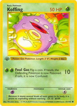 Koffing (51) [Base Set (Shadowless)] 1st Edition