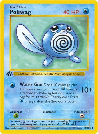 Poliwag (59) [Base Set (Shadowless)] 1st Edition
