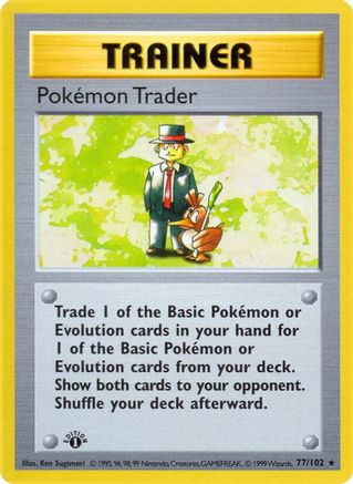 Pokemon Trader (77) [Base Set (Shadowless)] Unlimited