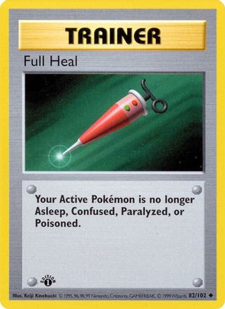 Full Heal (82) [Base Set (Shadowless)] 1st Edition