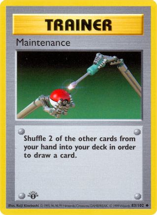 Maintenance (83) [Base Set (Shadowless)] 1st Edition