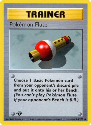 Pokemon Flute (86) [Base Set (Shadowless)] 1st Edition