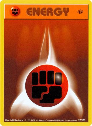 Fighting Energy (97) [Base Set (Shadowless)] 1st Edition