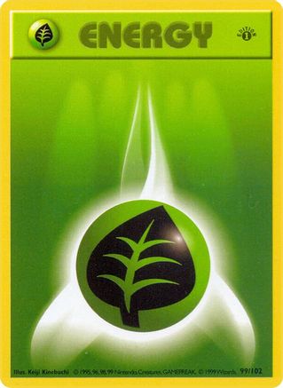 Grass Energy (99) [Base Set (Shadowless)] 1st Edition