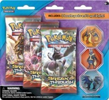 Pokemon BREAKthrough Mega Evolution 3 Pin Blister