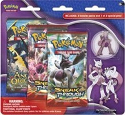 Pokemon BREAKthrough Three Pack Pin Blisters [Mega Mewtwo X]