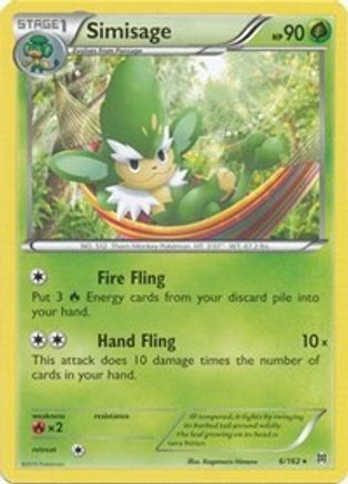 Simisage (6) [XY - BREAKthrough] Reverse Holofoil