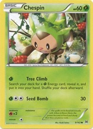 Chespin (9) (9) [XY - BREAKthrough] Reverse Holofoil