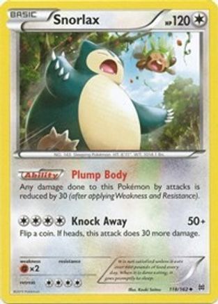 Snorlax (118) [XY - BREAKthrough] Reverse Holofoil