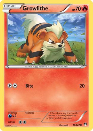 Growlithe (10) [XY - BREAKpoint] Reverse Holofoil