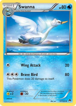 Swanna (37) [XY - BREAKpoint] Reverse Holofoil