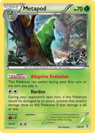 Metapod (4) [Generations] Reverse Holofoil