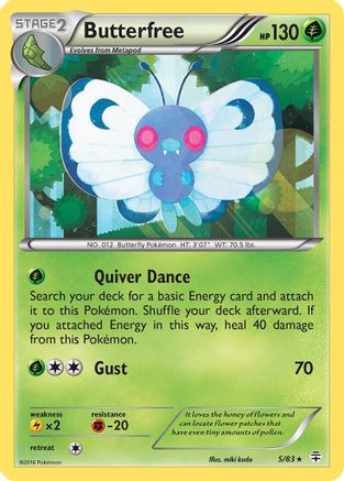 Butterfree (5) [Generations] Holofoil