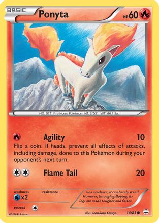 Ponyta (14) [Generations] Reverse Holofoil