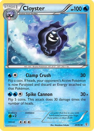 Cloyster (20) [Generations] Reverse Holofoil