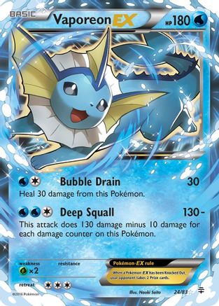 Vaporeon EX (24) [Generations] Holofoil