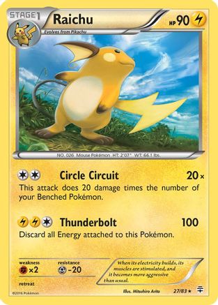 Raichu (27) [Generations] Reverse Holofoil