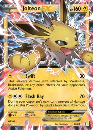Jolteon EX (28) [Generations] Holofoil