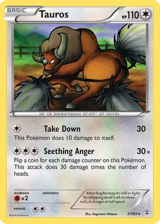 Tauros (57) [Generations] Reverse Holofoil