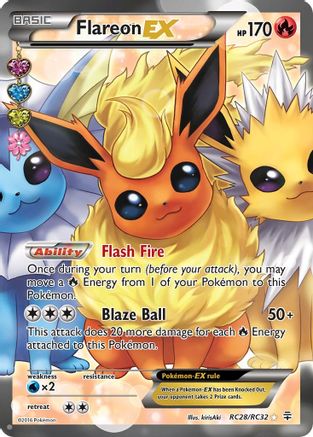 Flareon EX (Full Art) (RC28) [Generations: Radiant Collection] Holofoil
