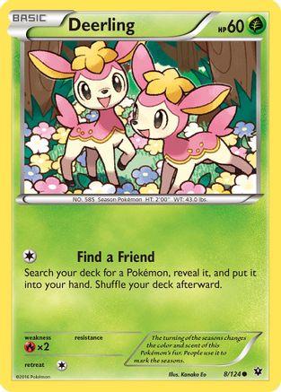 Deerling (8) [XY - Fates Collide] Reverse Holofoil