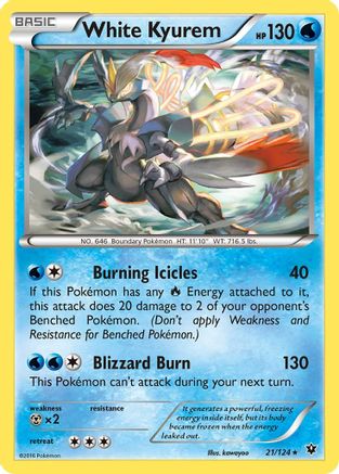 White Kyurem (21) [XY - Fates Collide] Holofoil