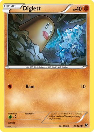 Diglett (36) [XY - Fates Collide] Reverse Holofoil
