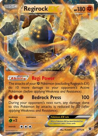 Regirock EX (43) [XY - Fates Collide] Holofoil