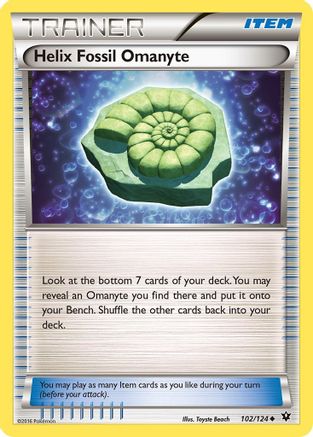 Helix Fossil Omanyte (102) [XY - Fates Collide]