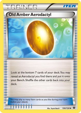 Old Amber Aerodactyl (106) [XY - Fates Collide]