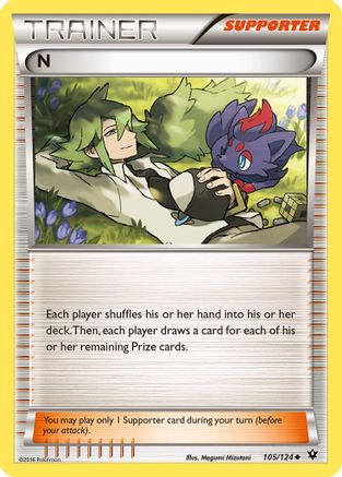 N (Supporter) (105) [XY - Fates Collide] Reverse Holofoil