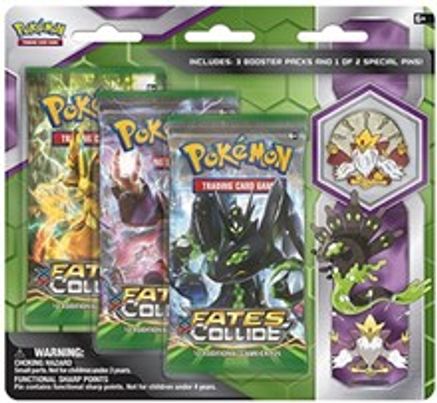 Pokemon Fates Collide Three Pack Pin Blisters [Mega Alakazam]