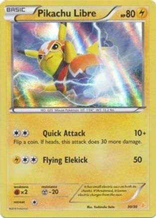 Pikachu Libre (30 - Holo) (30) [XY Trainer Kit: Pikachu Libre & Suicune] Holofoil