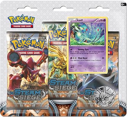 Pokemon Steam Siege 3 Pack Blister [Azelf]