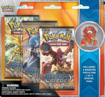 Pokemon Steam Siege Collectible Pin 3 Pack Blister [Volcanion]